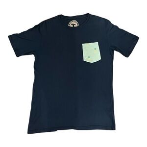 Topo Ranch Navy Short Sleeve T with Pineapple print Pocket size L